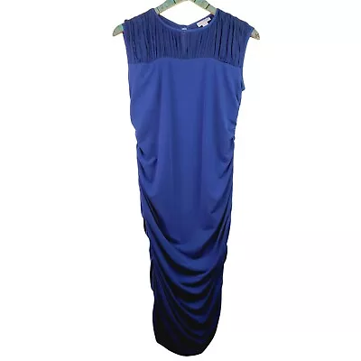£32.96 • Buy A Pea In The Pod Blue Mesh Chest Bodycon Style Dress Sz Med