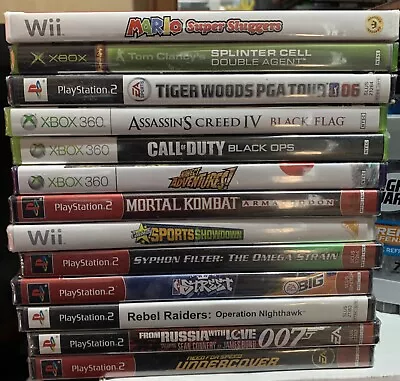 $460 • Buy Factory Sealed Video Game Lot  Wii Super Mario Xbox  Xbox360 Ps2