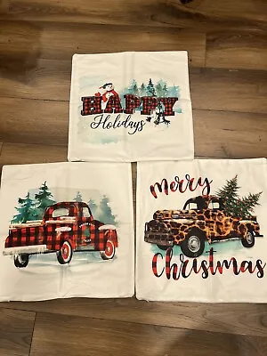 Christmas Pillow Covers 18x18 Set Of 3 • $12