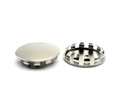 1 1/2” Metal Snap In Panel Plugs Nickel Plated Steel Hole Covers Bright Finish • $12.79