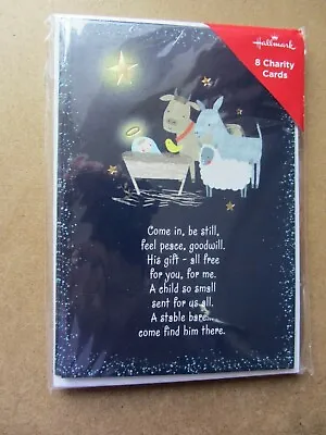 Hallmark Christmas Cards. Nativity Scene Multi Pack. 8 Charity Cards.   • £4.99