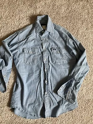 Vintage Wrangler Chambray Shirt Pearl Snap • $20