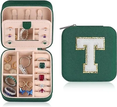 Personalized Initial Jewelry Organizer Package Box W Mirror Trendy Gift Teens • $3