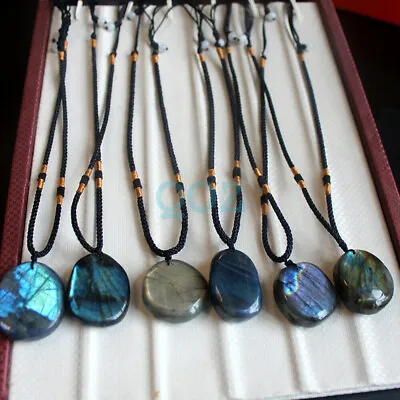 $7.19 • Buy Labradorite Pendant Necklace Healing Moonstone Handmade Chains For Reiki