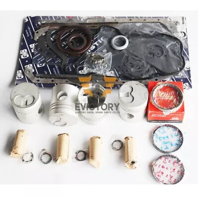For Doosan Daewoo Forklift D427 Rebuild Kit Piston + Ring + Full Gasket Kit • $380