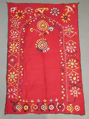 Vintage Handmade Suzani Uzbek OLD Wall Hanging  54 Inches Long. • $73.20