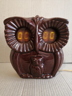 £76.85 • Buy Vintage USSR Ceramic Digital Wall Desk Alarm Clock Owl Soviet Nixie Elektronika