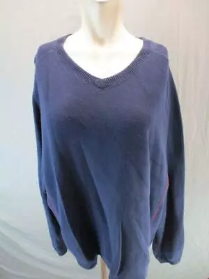 Tommy Bahama Size XL Mens Navy Long Sleeve V-Neck Pullover Sweatshirt GR6771 • $12.50