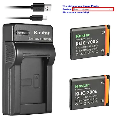 Kastar K7006 Battery Slim USB Charger For Kodak Easyshare M522 M530 M531 M532 • $6.59
