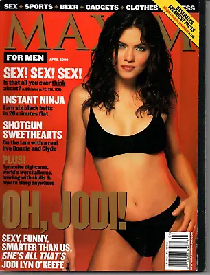 Maxim Magazine April 2000 Jodi Lyn O'Keefe Jane Leeves Rob Schneider • $9.37