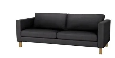 Genuine Ikea Karlstad Cover 3-Seat Sofa Sivik Dark Grey 901.187.07 • £350