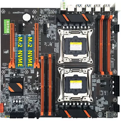 X99 CPU Motherboard Dual Xeon LGA 2011 V3 8 DIMM DDR4 2666/2400/2133Mhz Ext ATX • $118.31