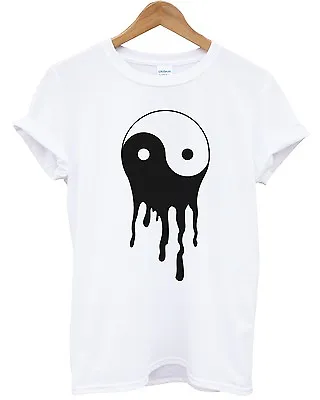 £10.95 • Buy Dripping Yin Yan T Shirt Peace Symbol Logo Fashion Top Yang Hipster Blog