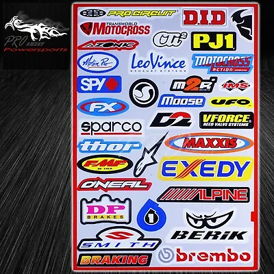 Automotive/Motorcross Sponsor Logo Decal Sticker Sheet Motorcycle/Dirt Bike/ATV • $10.88