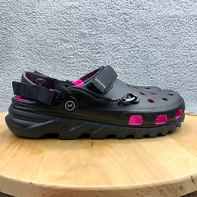 Crocs Post Malone Duet Max 2 Mens Size 12 Shoes Slip On Sandals Black Pink • $79