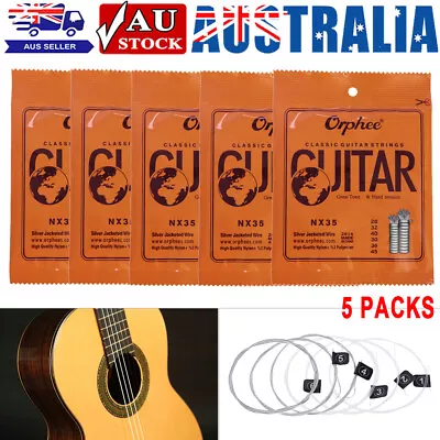 $18.78 • Buy 5 Set Orphee Nylon Guitar Strings Acoustic Classical Premium Universal 28-45