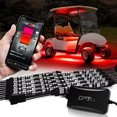 OPT7 Golf Cart LED Neon Light Under Glow Strip Bluetooth For Caddy Club Car EZGO • $67.14