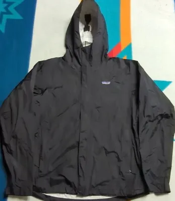 Patagonia H2NO Waterproof Hooded Jacket Full Zip Torrent Shell Outdoor Black LRG • $89.91