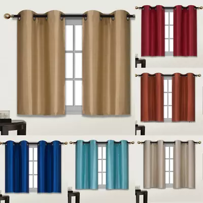 2 PANELS Bedroom Half Window Curtain & KITCHEN WINDOW TIER 36  BLACKOUT D24 • $10.20