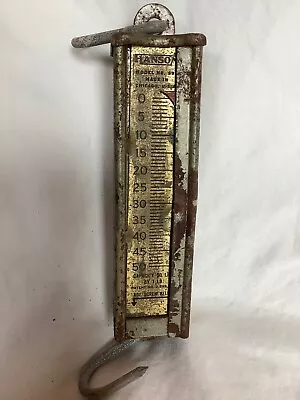 Vintage Hanson Handheld Spring Scale 895 Chicago 50 Pound Lb. Capacity • $12