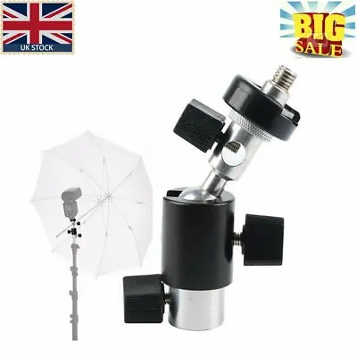 UK D Type 360 Degree Camera Flash Speedlite Shoe Stand Bracket Umbrella Bracket • £3.99