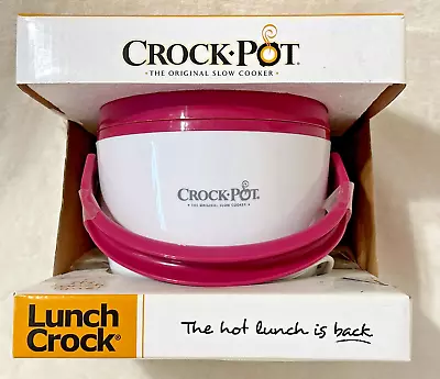 Small Lunch Crock Pot - Slow Cooker W/ Handle - White/Pink By CROCK POT • $18.75