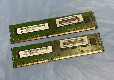 8GB Kit (2 X 4GB) Micron Lenovo 89Y9224 PC3L-10600U DDR3 Non-ECC Computer Memory • £14.99