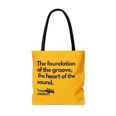 Bass Matters - Tote Bag (AOP) For Bass Players (yellow) • $29.99