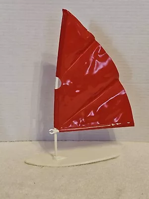 1973 Hawaiian Barbie Wind Surfer Sail And Board Red & White Vintage  • $24.99