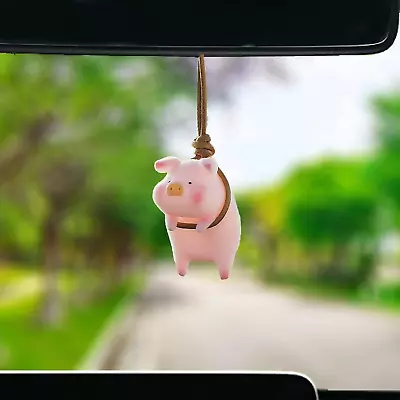 Car Hanging Accessories Rear View Mirror Pendant Lucky Love Piggy Hanging Orname • $9.85