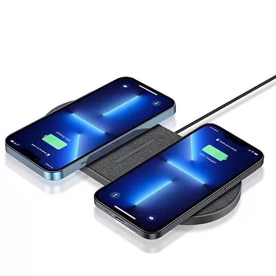 2IN1 Dual 20W Wireless Charger Charging Pad For Samsung Z Fold S23+ IPhone 14 13 • $25.99