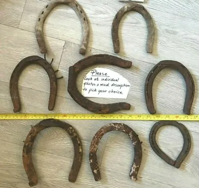 $15.75 • Buy Pick ONE VINTAGE Horse Shoe RUSTY Original Forged Old Steel Wyoming Oregon Trail