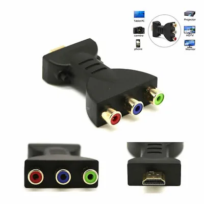 £3.53 • Buy HDMI Male To 3 RCA Video Audio AV Adapter Component Converter For HDTV DVD S MG