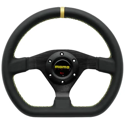 MOMO D Style 300mm 11.8' Genuine Leather Thickened Spoke Sport Steering Wheel • $72