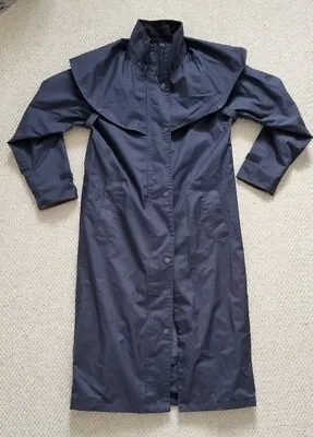 Jack Murphy Long Coat Cape Navy Blue Waterproof (No Hood) Junior Size 26. • £29.99