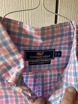 Vineyard Vines Mens Pink Slim Fit Tucker Shirt Long Sleeve Button Down Sz Small • $20