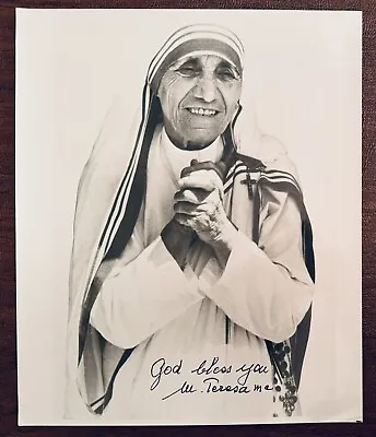 Mother Teresa Signed Autographed 8x10 Photo JSA Letter • $3499.95