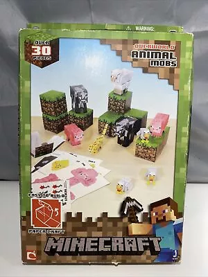 Minecraft Paper Craft Overworld Animal Mobs 16701 New Opened Box Over 30 Pieces • $16