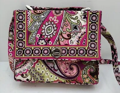 Vera Bradley Womens Julia Satchel Purse Multi Color Paisley Floral Handle STRAP  • $20