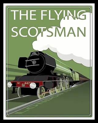 The Flying Scotsman Steam Train London Edinburgh Railway Metal Plaque Sign 1522  • £6.99