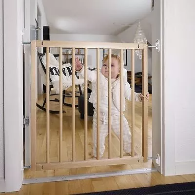 £43.90 • Buy BabyDan Budget Wooden Pet Gate Economy Wood Dog Puppy Gate Barrier 72cm-78.5cm