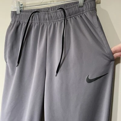 $17.99 • Buy Nike Dri Fit Mens Track Pants Size Medium Athletic Elastic Waist Drawstring Gray