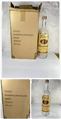 Tito's Vodka 18.5  Inch Glass Dummy Display Bottle Empty One -3 Liter Bottle • $39.99