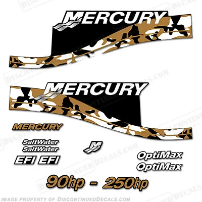Fits Mercury 90hp - 250hp Decals - Tan Camo • $109.95