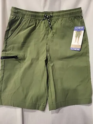 Weatherproof Vintage Youth Utility Pocket Shorts Green Size L 14/16 **NEW** • $15