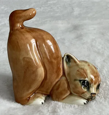 Mann Vintage Ceramic Kitten/Cat Bookend Japan 5.5  Tall Japan 1978. Mint • $23.18