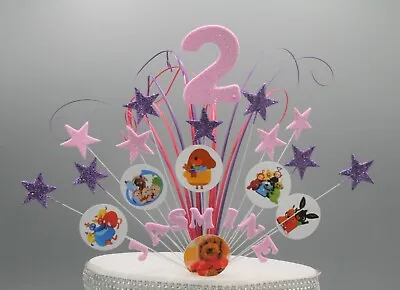 Cake Topper Stars On Wires Bing Waffle Dog  Bluey  Stars 1st 2nd 3rd 4th 001 • £14.99