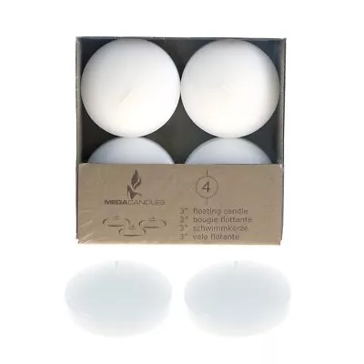 - Unscented 3  Floating Disc Candles - White Set Of 12 • $41.62