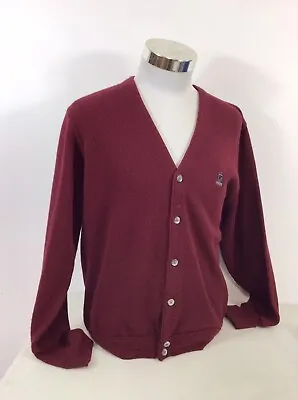 Lacoste Vintage Cardigan Sweater Mens Large • $22.95