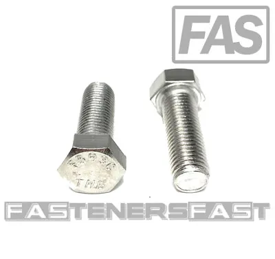 (10) 7/16-20x1-1/4 Stainless Steel Hex Cap Screws Hex Bolts (UNF) FINE THREAD • $13.38